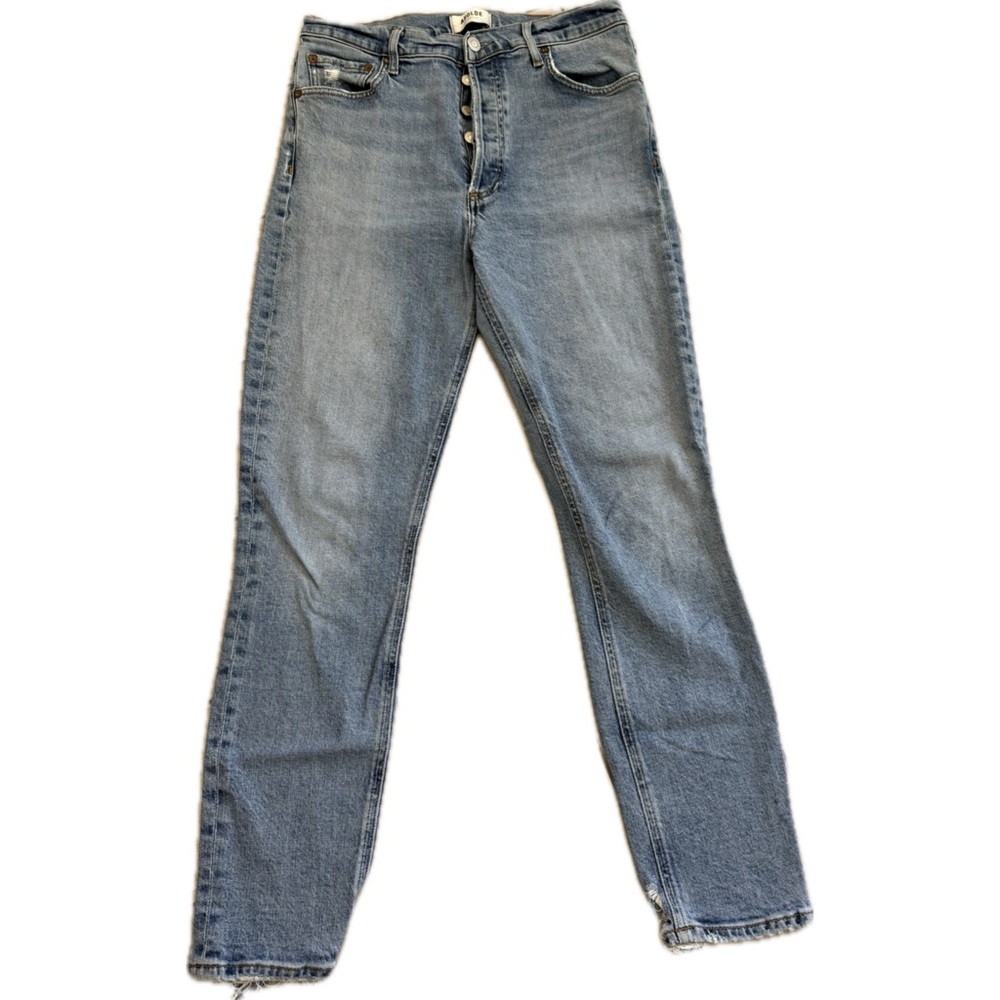 AGOLDE Nico Mid Light Wash Straight Leg Button-Fly Jeans SZ 29